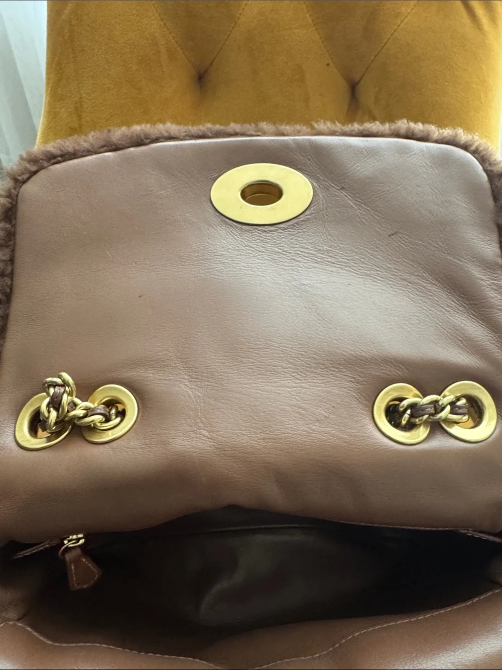 Coach Shearling Pillow Madison Shoulder Bag